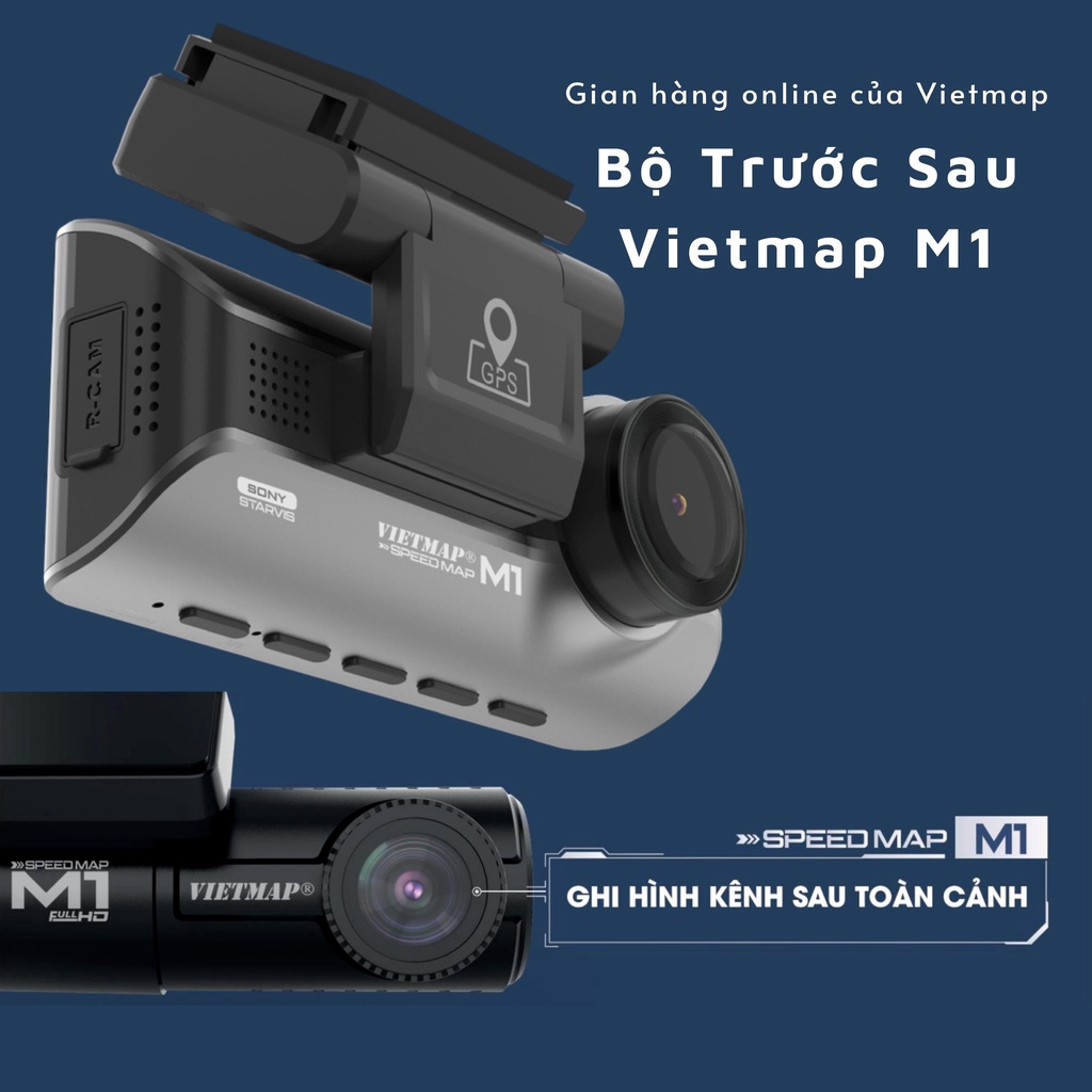 Camera Hành Trình VietMap M1 Tặng Thẻ Nhớ 32GB Lắp Đặt Miễn Phí Tại HCM, Bình Dương