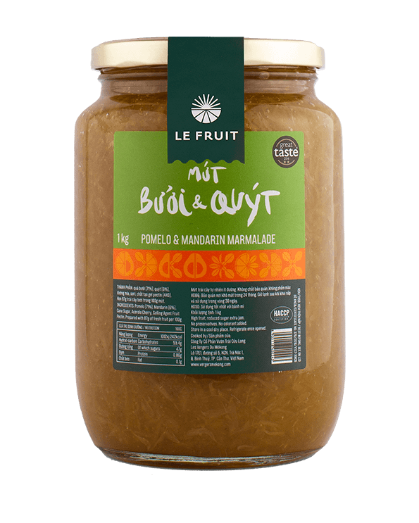 Mứt bưởi & quýt từ trái cây tươi le fruit organic 1kg