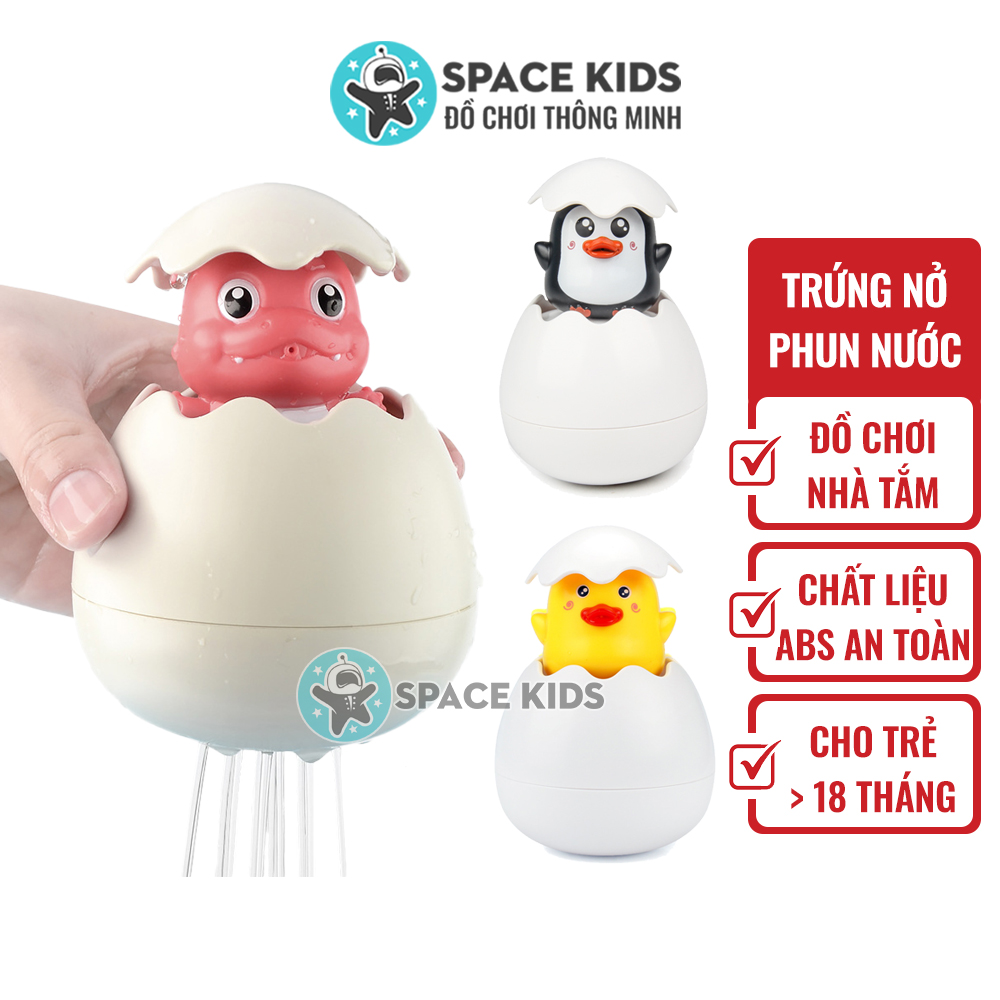 Đồ chơi nhà tắm Trứng nở vịt phun nước cho bé Space Kids, Đồ chơi trứng nở phun nước bồn tắm