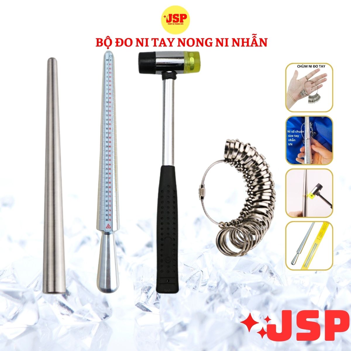 Đo ni nhẫn bộ dụng cụ đo kích thước ngón tay nong nhẫn dung cu đo size nhẫn đo ni tay JSP.