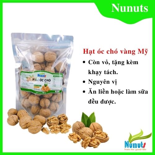 Qủa óc chó còn vỏ vàng size đại 32 +, dòng Chandler Mỹ vụ mới nhất shop Thúy Anh