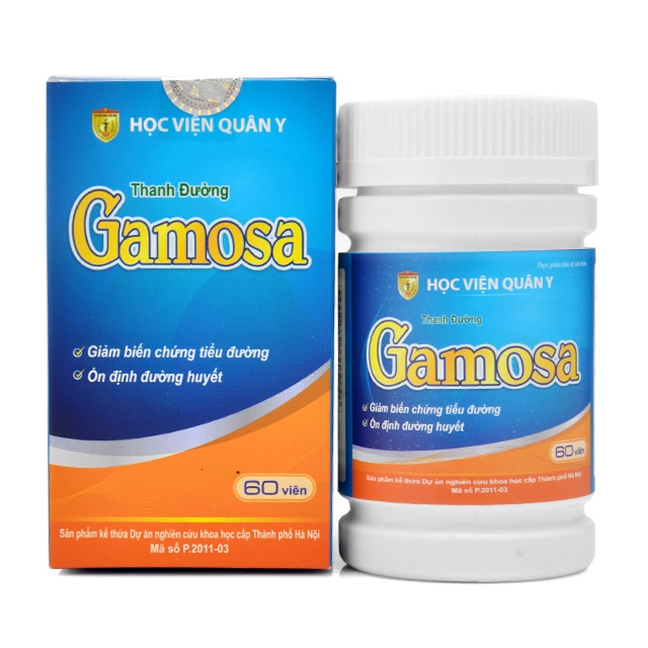 Thanh đường gamosa hỗ trợ tiểu đường học viện quân y 60 viên
