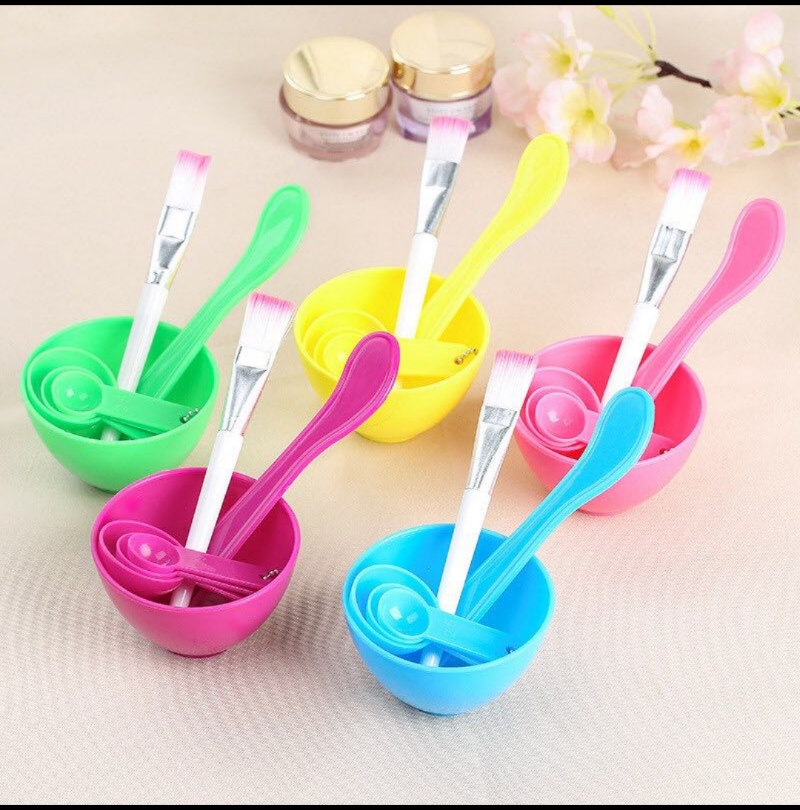 Bát trộn đắp mặt nạ 5 in 1-dụng cụ chén cọ trộn trang điểm đa năng