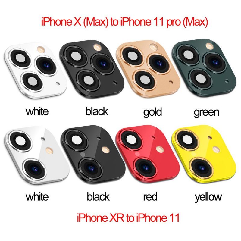 Miếng dán độ camera cho x/xr/xs/xs max lên 11/11 pro/11 pro max chuẩn