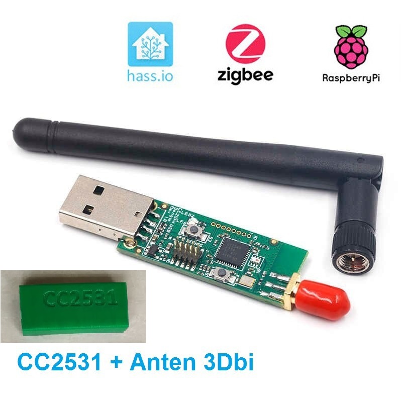 Usb cc2531, cc2652p, zigbee lan hub kèm anten 3dbi, đã flash zigbee2mqtt
