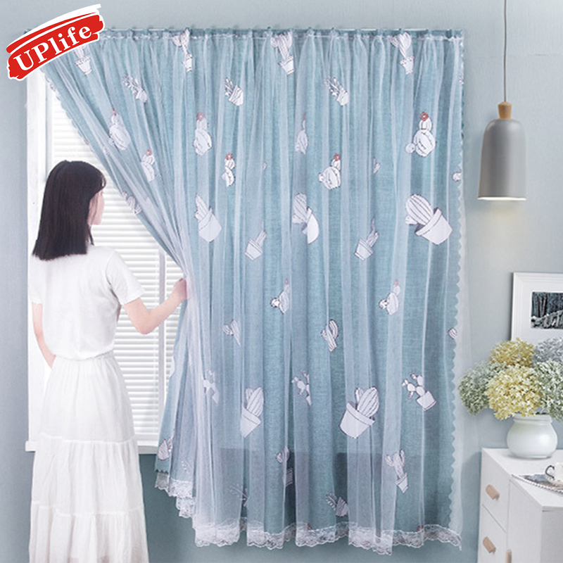 Rèm cửa dán tường không cần khoan đục lỗ; Rèm cửa cho phòng khách phong cách Bắc Âu