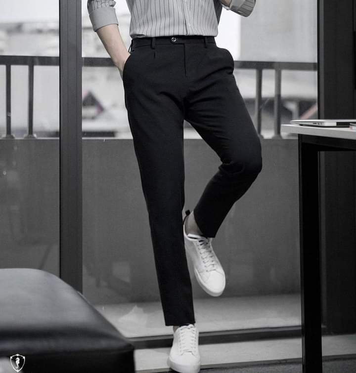 Quần Tây Nam Chất Vintage 100% Co Giãn 4 Chiều Dáng Body Ống Côn Hàn Quốc