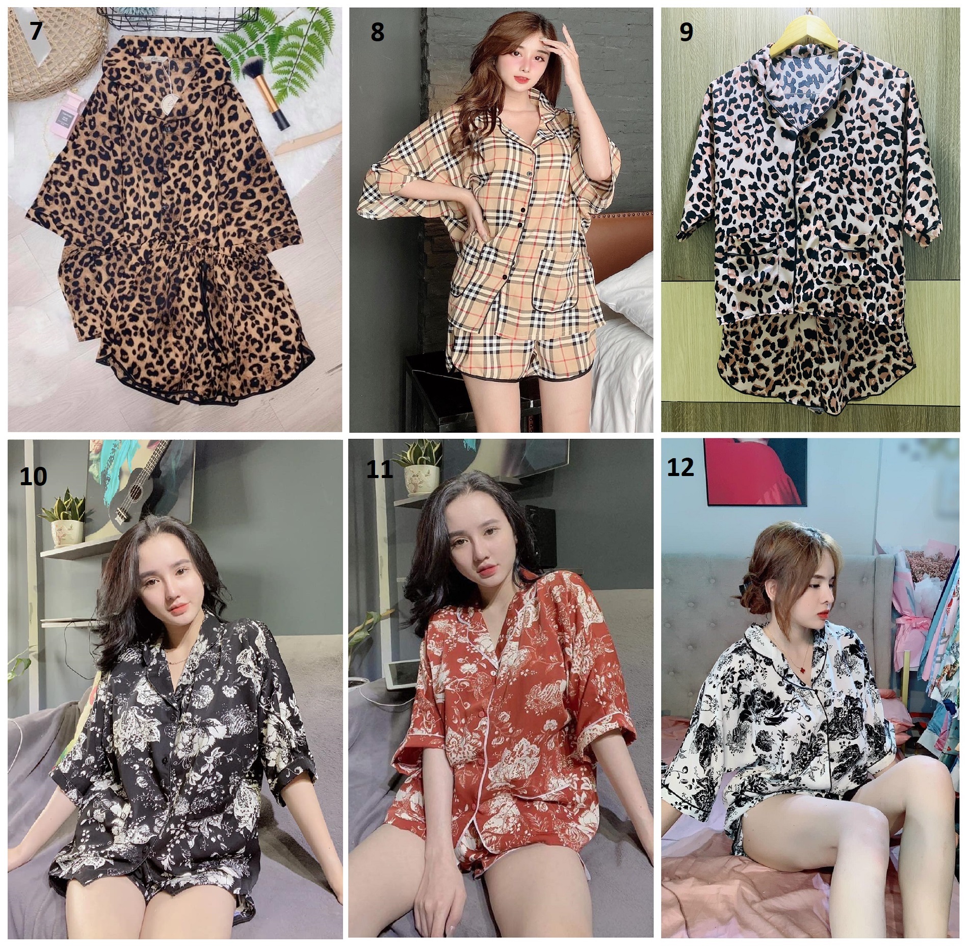 Đồ bộ lụa mai ngô - tay cánh dơi quần đùi