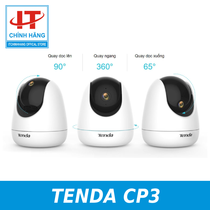 Camera IP Wifi Xoay 360 TENDA CP3 Full HD 1080p - Hàng Chính Hãng