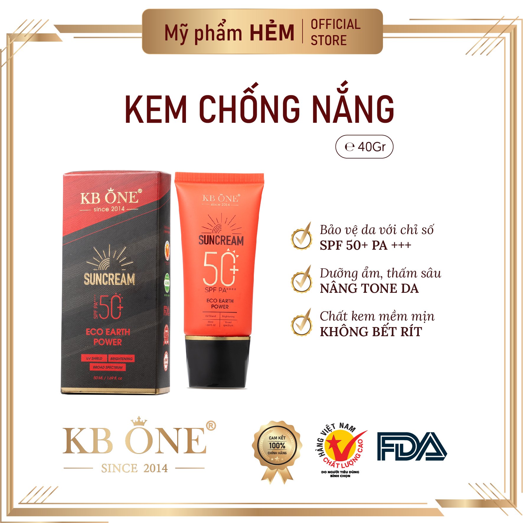Kem chống nắng kbone 50ml