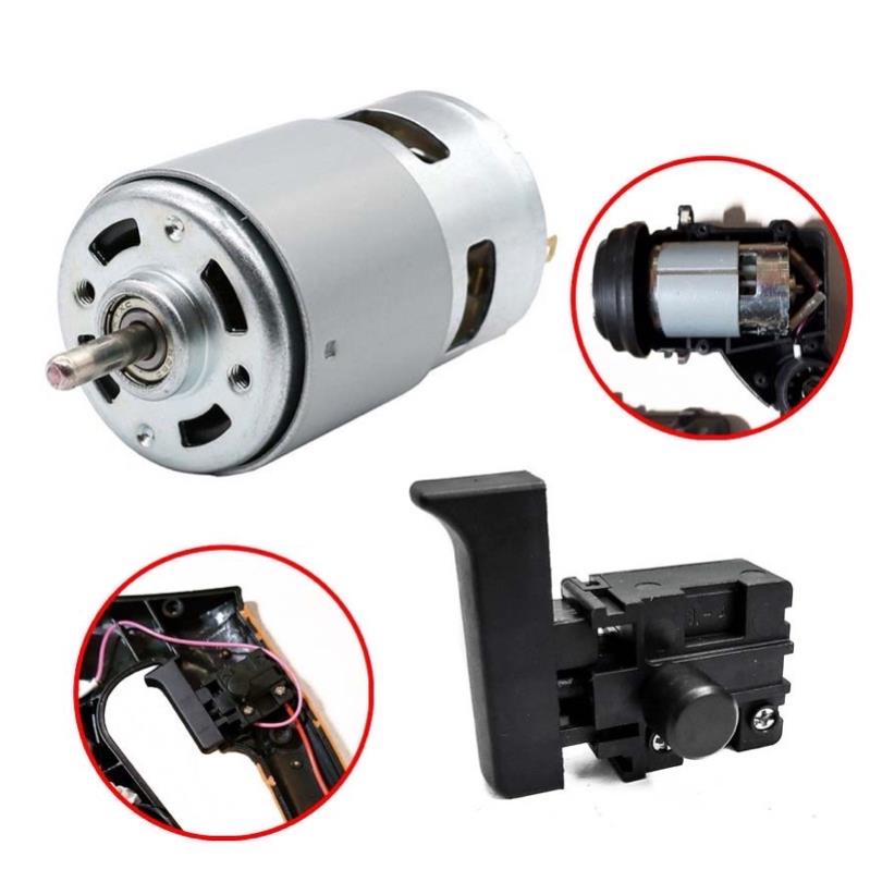 Moto máy cắt cỏ pin,động cơ máy cắt cỏ pin, moto 755, công tắc máy cắt cỏ pin, phụ kiện thay thế sửa chữa máy cắt cỏ pin