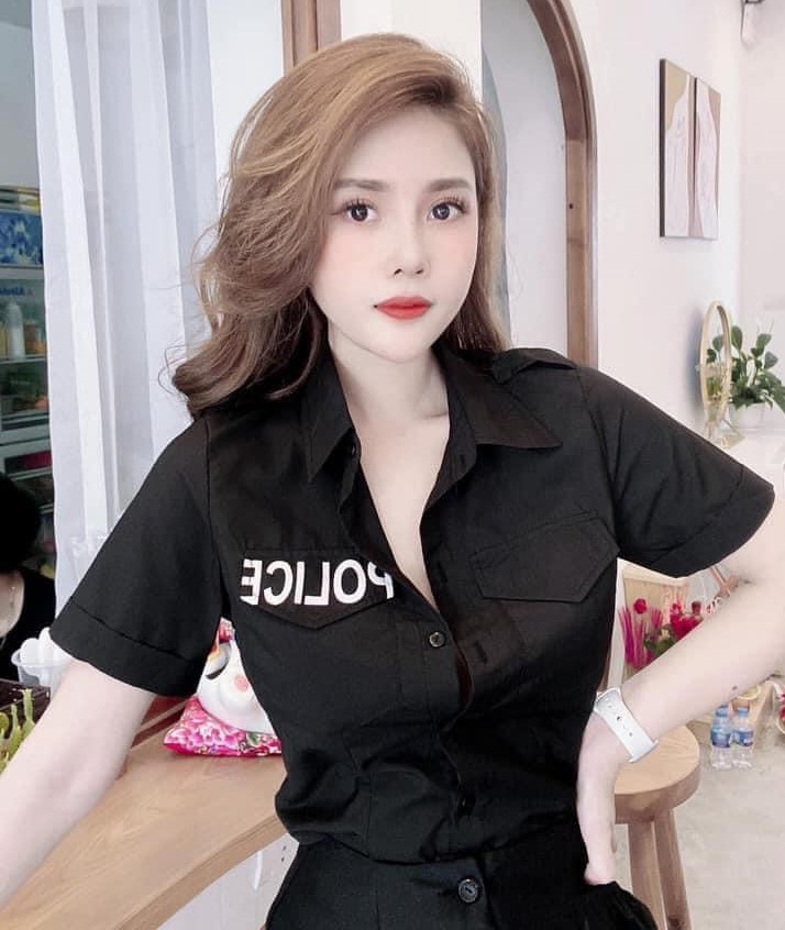 Áo Sơ Mi Nữ Cọc Tay Phối 2 Túi, Áo Sơ Mi Nữ Tay Ngắn In Chữ SM88