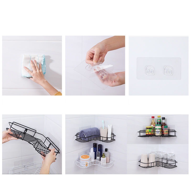 Hot-selling household goods Kệ Góc Tường Inox Cao Cấp Không Gỉ Kệ Nhà Tắm Dán Tường Đựng Đồ Đa Năng
