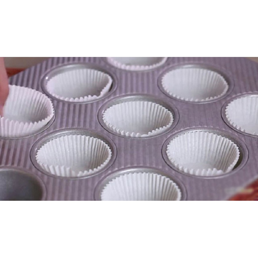 Lót giấy Cupcake Trắng 3cm x 4.5cm
