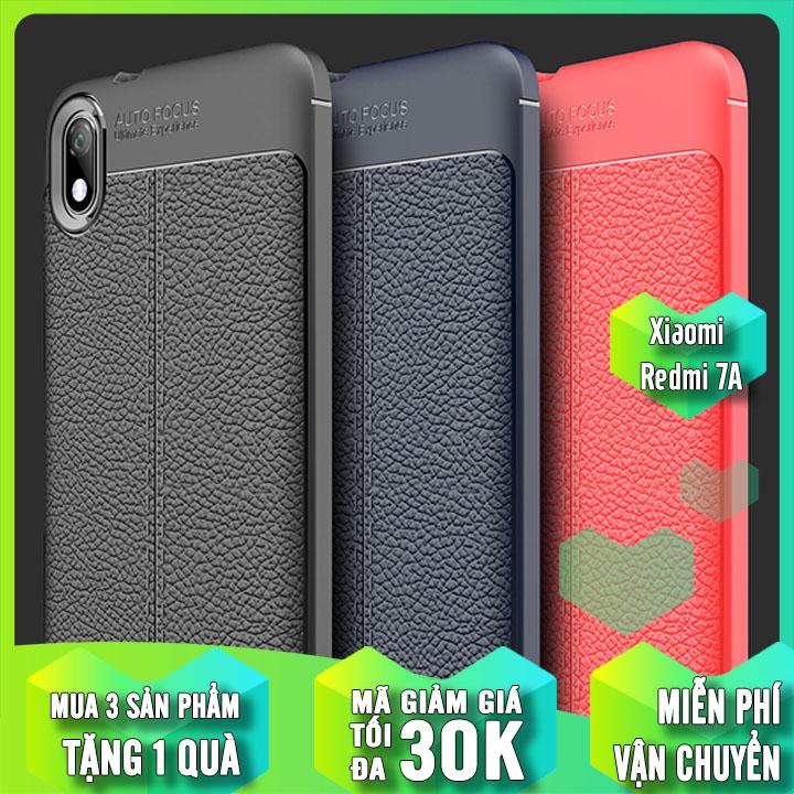Ốp lưng cho Xiaomi Redmi 7A Giả da chống sốc Auto Focus