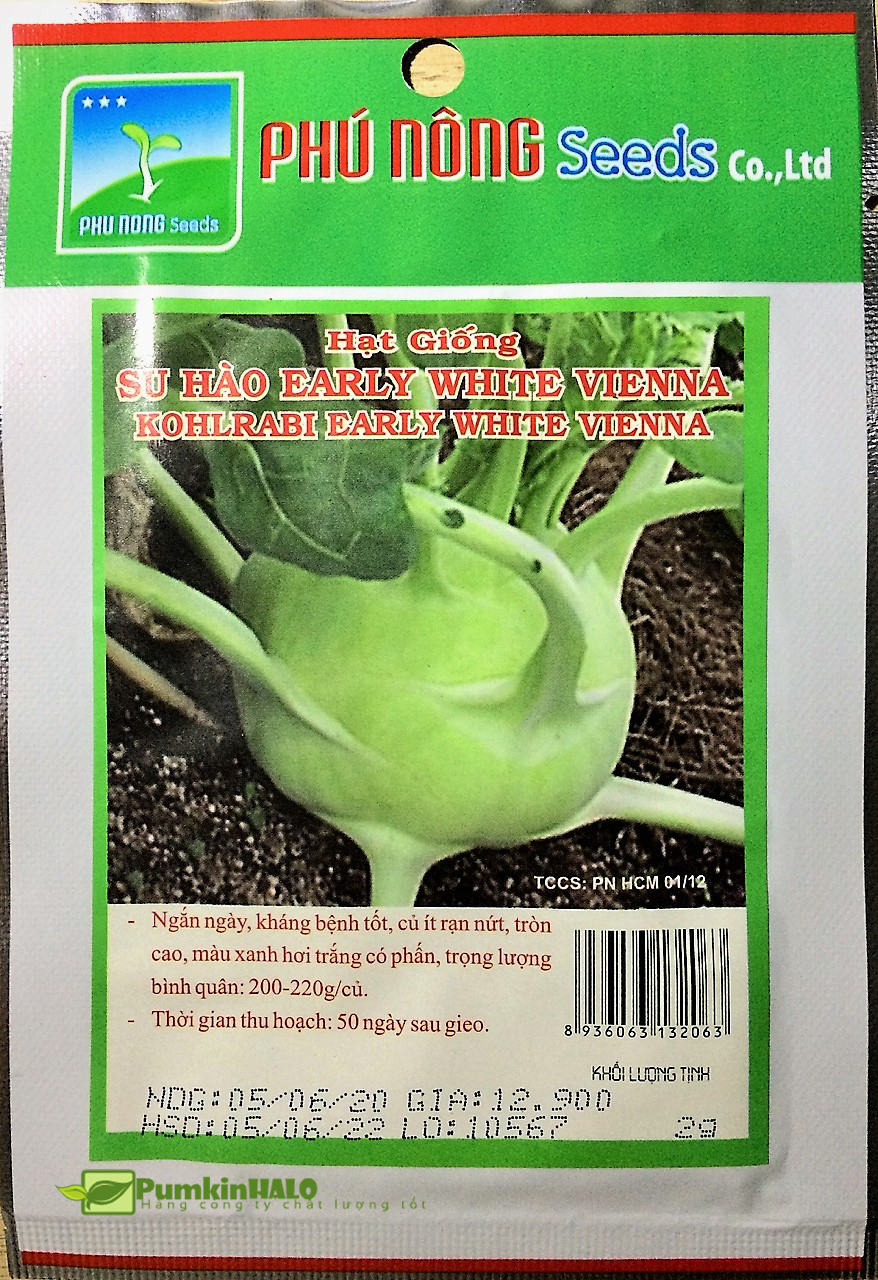 Gói 2gram -hạt giống su hào early white Vienna-hàng công ty chất lượng