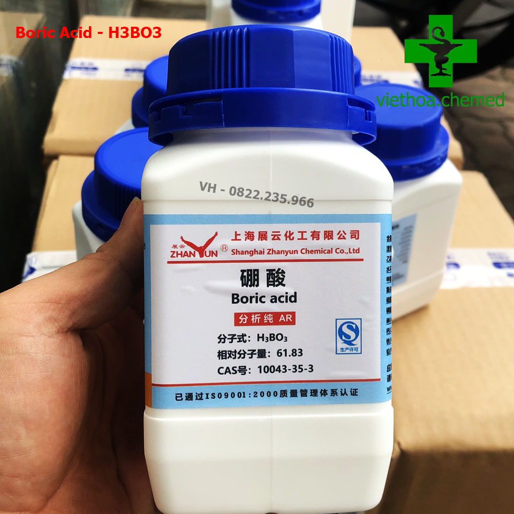 Boric ACID - H3BO3500g dùng trong thí nghiệm