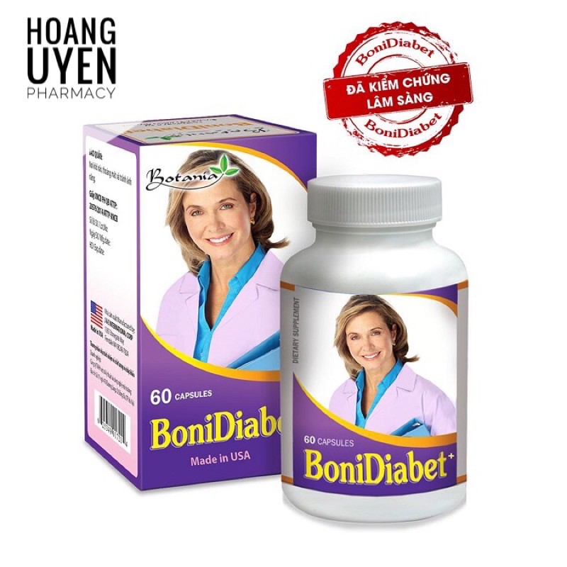 Bonidiabet - Hộp 60 viên hỗ trợ kiểm soát đường huyết