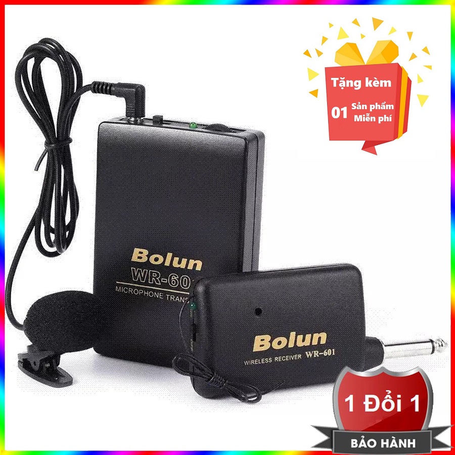 Bộ thu phát không dây cho micro bolun wr-601 - bảo hành 1 đổi 1