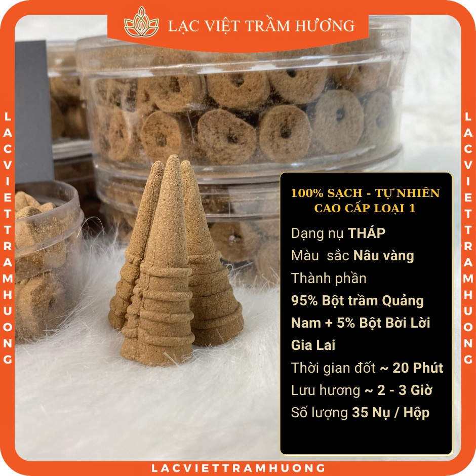 Nhang nụ trầm hương sạch 100% tự nhiên dòng cao cấp loại 1 hình tháp