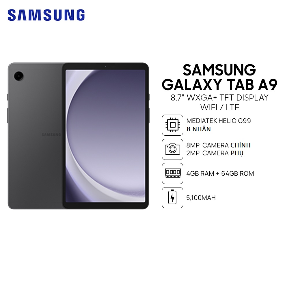 Máy tính bảng samsung galaxy tab a9 wifi 4gb/64gb sm-x110 - hàng chính hãng