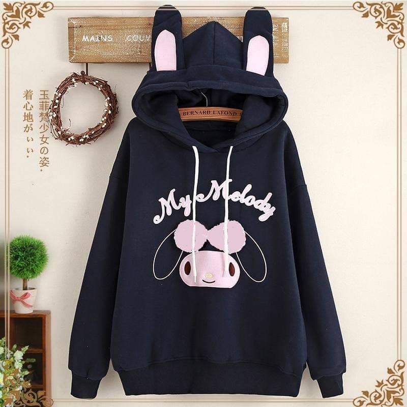 ÁO HOODIE HÌNH THỎ ĐÁNG YÊU FORM RỘNG OVERSIZE CHO NÀNG SỰ NHẸ NHÀNG ĐÁNG YÊU TTT