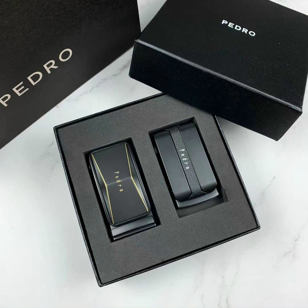 Set dây nịt nam pe.dr0 2 mặt thay thế mua 1 được 2 thanh lịch nam tính chuẩn hãng y hình fullbox túi giấy
