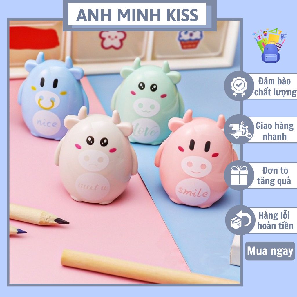 Combo 2 cái gọt bút chì hình Trâu dễ thương