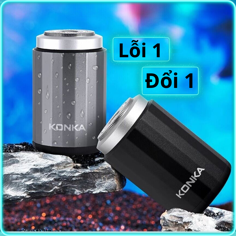 Máy Cạo Râu Mini Konka Công Suất 5W, Chống Nước IPX6, USB Type-C, Bảo hành 12 tháng