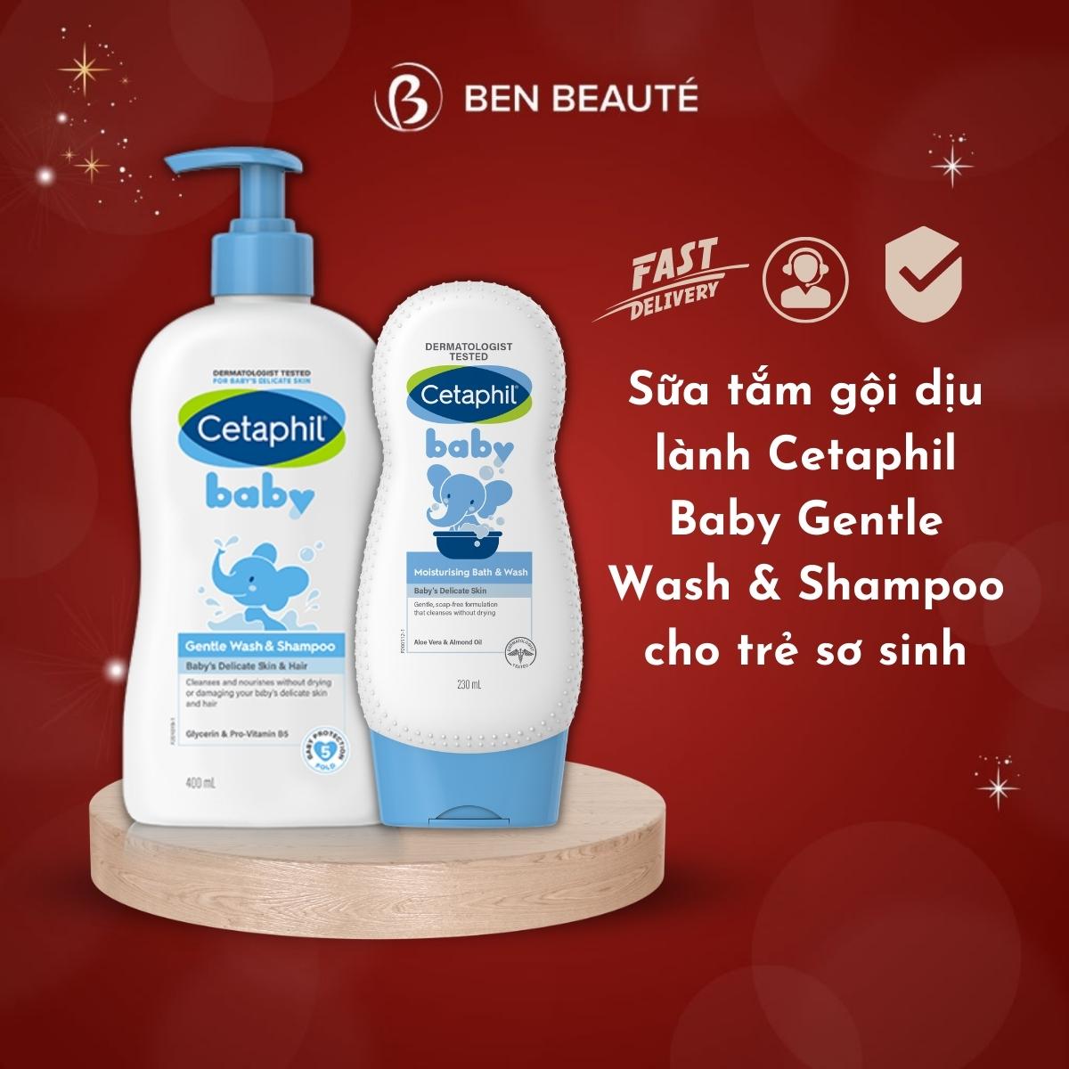 Sữa tắm gội Cetaphil cho bé Cetaphil Baby Wash Shampoo with Organic