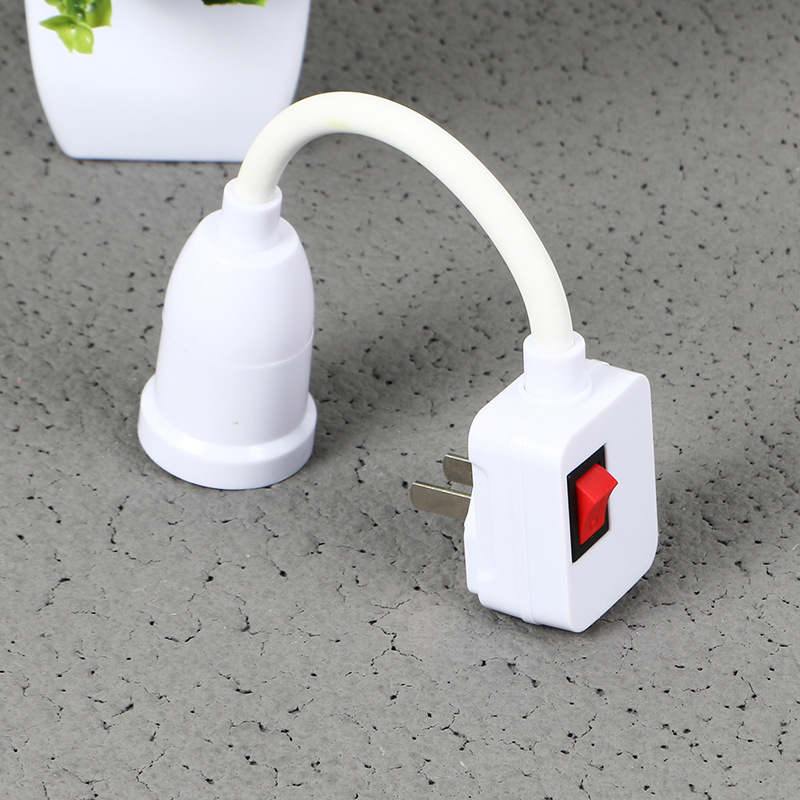 [HCM]CHUÔI ĐÈN E27 THÂN LÒ XO CÓ CÔNG TẮC  XOAY 360 ĐỘ