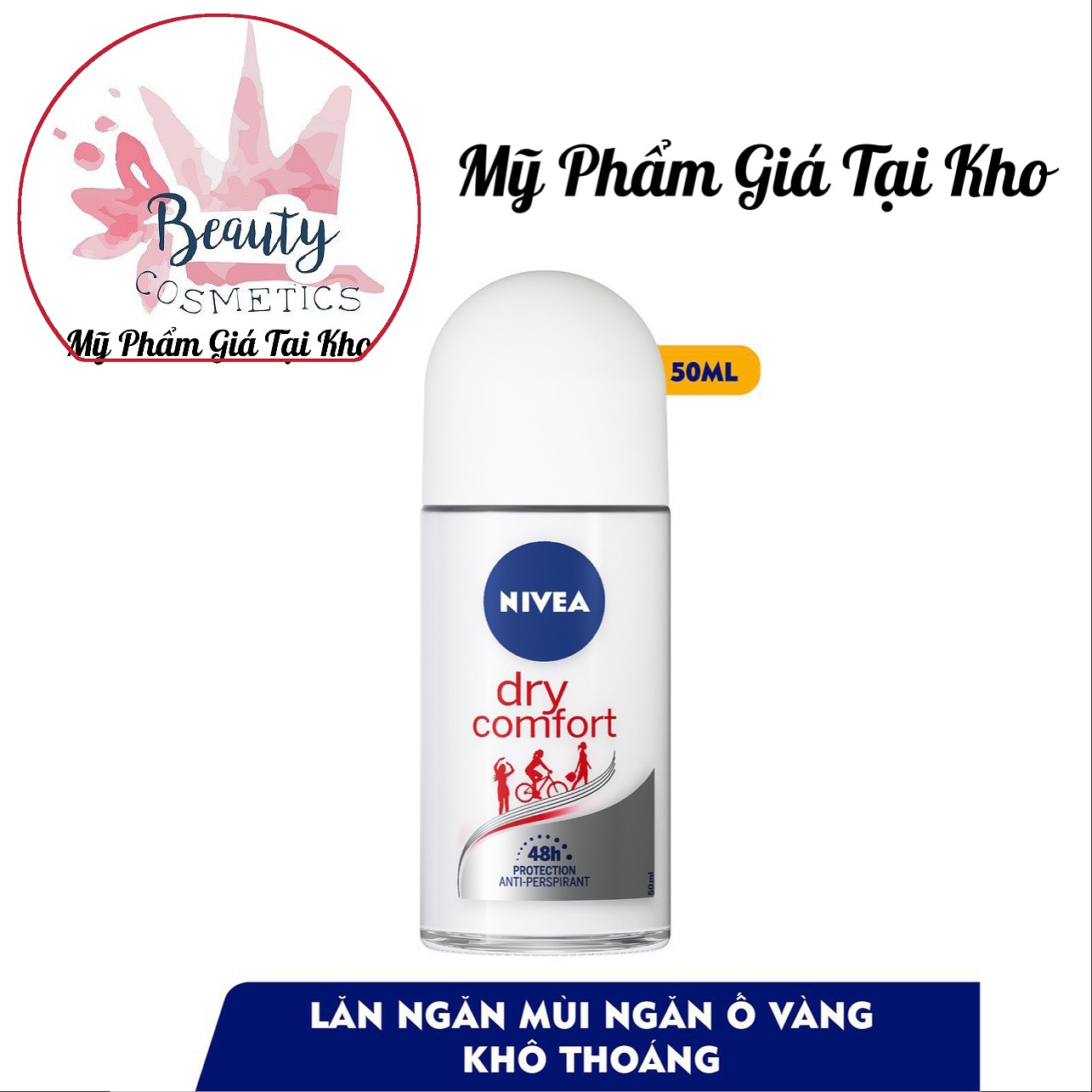 Lăn khử mùi Nivea Nữ Dry Comfort khô thoáng Mịn Màng 50ml