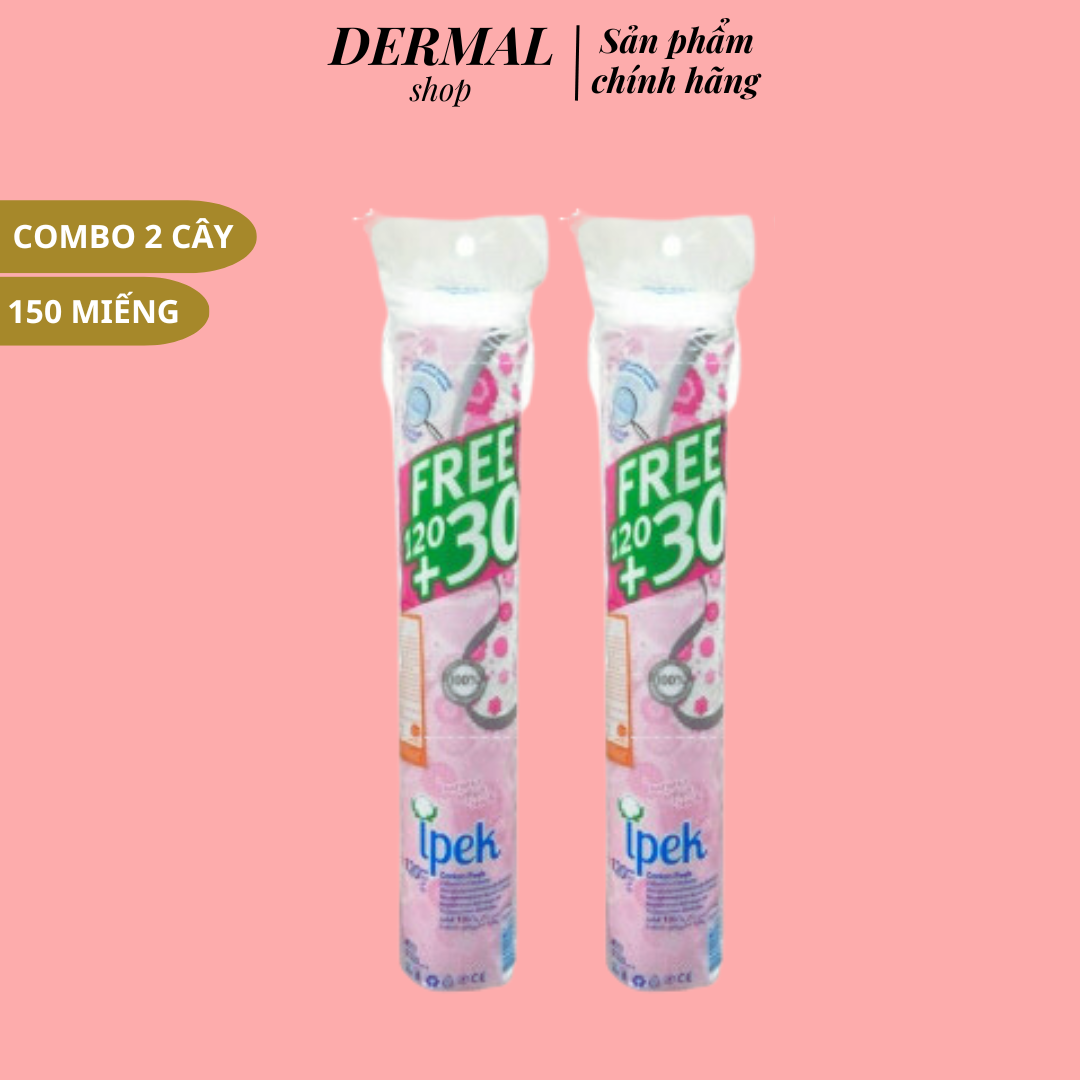 Combo 2 cây bông tẩy trang mềm mịn ipek thổ nhĩ kỳ 150 miếng