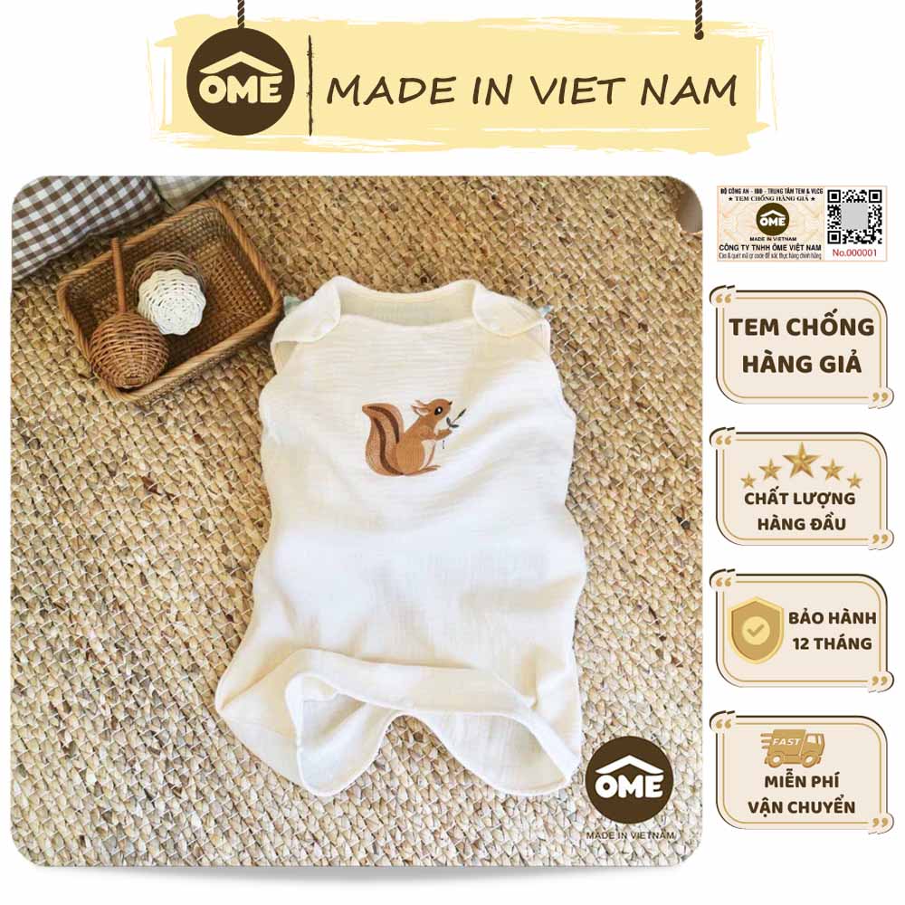 Túi ngủ xô thêu sơ sinh ome