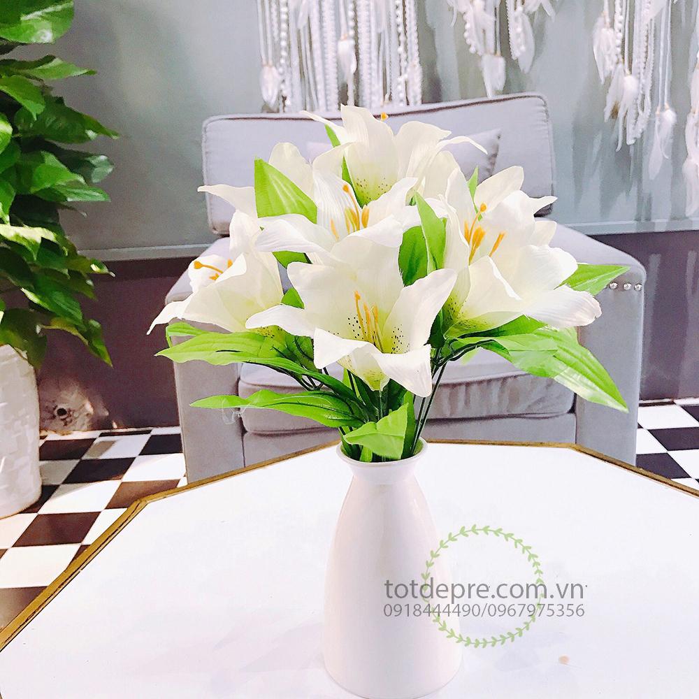 Chùm hoa ly lớn 9 bông - Hoa Giả Cao Cấp