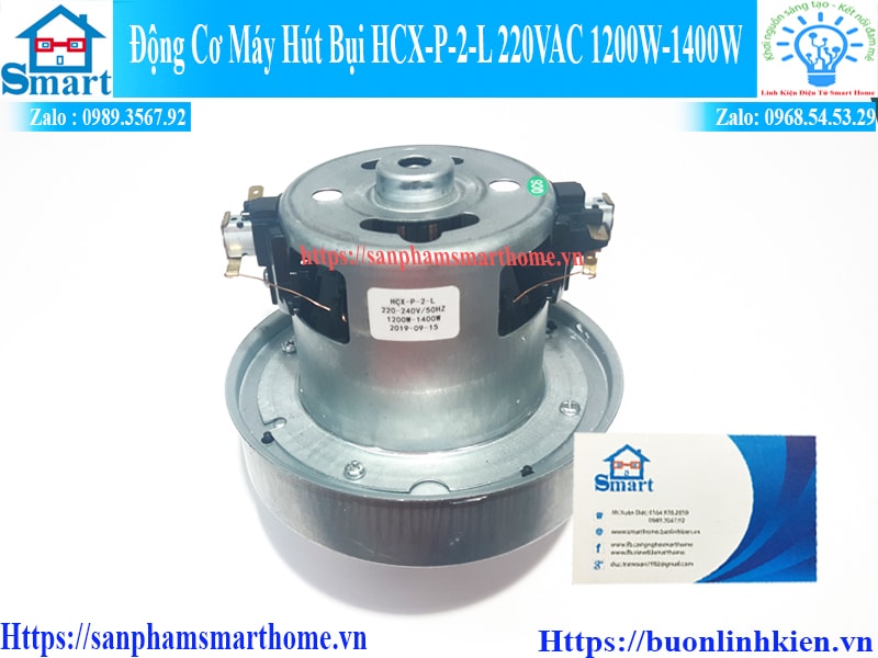 Động cơ máy hút bụi 220V, 1200w-1400w , Đường kính bầu gió 13cm
