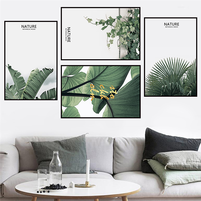 Decal dán tường Sticker dán tường in chất lượng cao có keo mặt sau mẫu hoa lá phong cách Vintage ZH61