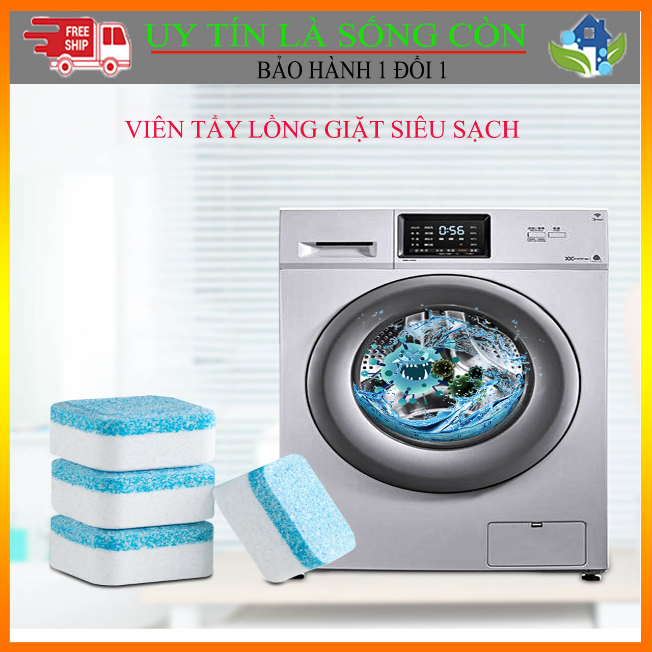 [SẠCH SẼ - THƠM THO] Hộp 12 Viên Tẩy Lồng Giặt PiHouse- Combo 12 Viên Sủi Tẩy Giửa Vệ Sinh Máy Giặt - Viên Sủi Tẩy Rửa Máy Giặt PiHouse