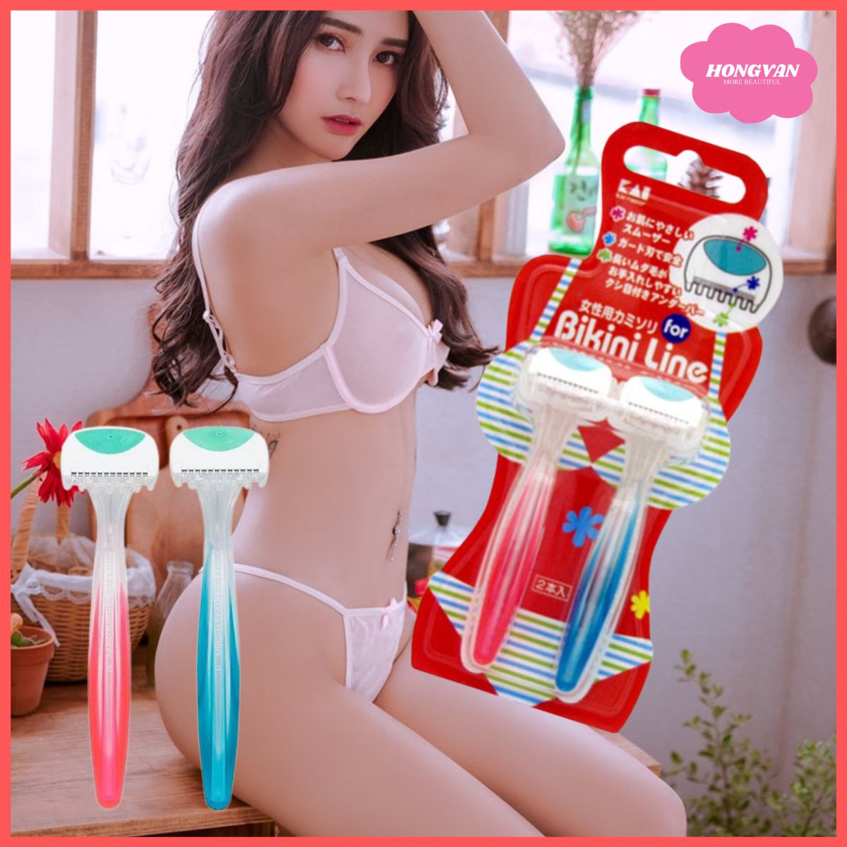 Set 2 dao cạo vùng Bikini KAI an toàn hiệu quả từ Nhật Bản