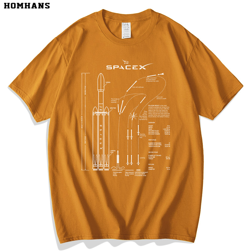 Spacex Starship Blueprint T Shirt Men 100 Cotton Fun T-shirts O Neck Tees Short Sleeve Clothing 4xl 5xl - T-shirts - AliExpress