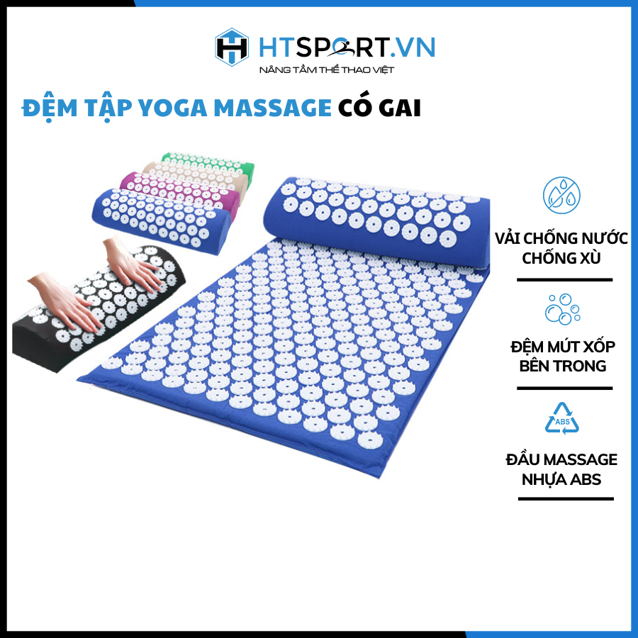 Đệm Tập Yoga Massage, Thảm Mát Xa Châm Cứu Có Gai Bấm Huyệt Thư Giãn Toàn Thân Giảm Đau Trị Liệu Tiện Dụng Cao Cấp