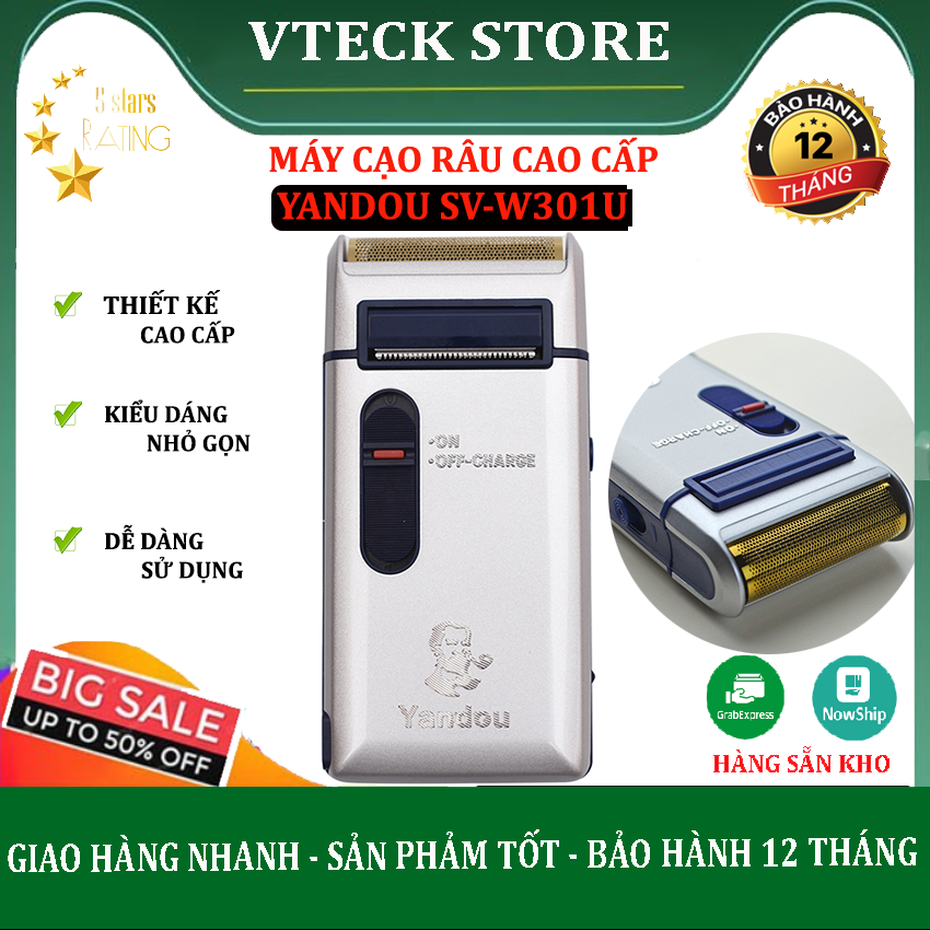 [Siêu Hót] MÁY CẠO RÂU YANDOU SV-W301U - Máy cạo râu Yandou CAO CẤP lưỡi dao sắc bén Kèm bao da chổi vệ sinh