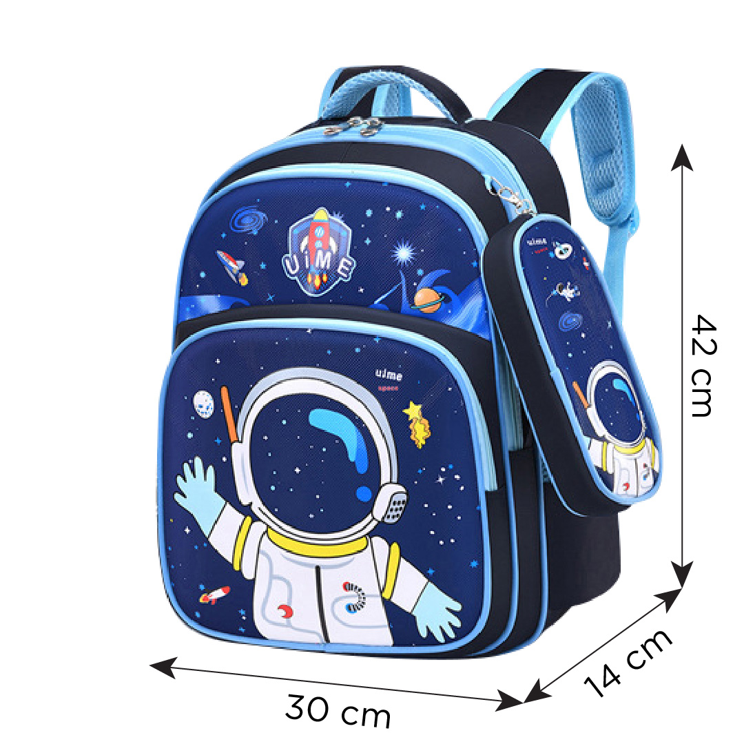 BALO 3 NGĂN LOẠI LỚN MÃ 2 CÓ BÓP VIẾT KÈM THEO CAO 42CM DÀNH CHO BÉ TRAI & GÁI