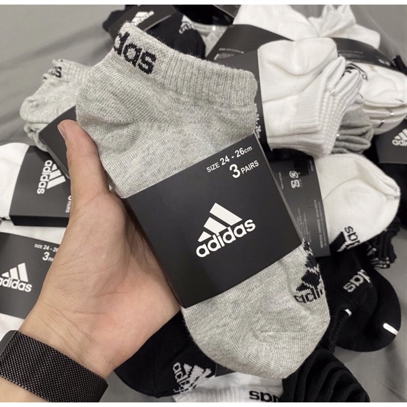 Tất vớ nam nữ thể thao Adidas cổ ngắn hàng xuất Nhật phù hợp chơi thể