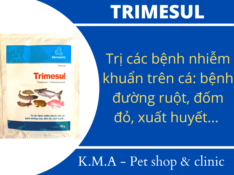 TRIMESUL (GÓI 100G) - PHÒNG NHIỄM KHUẨN TRÊN CÁ, LƯƠN, ẾCH...