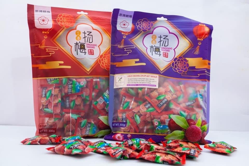 Kẹo xí muội quả thanh mai dạng túi -300 gram - ăn vặt đài loan