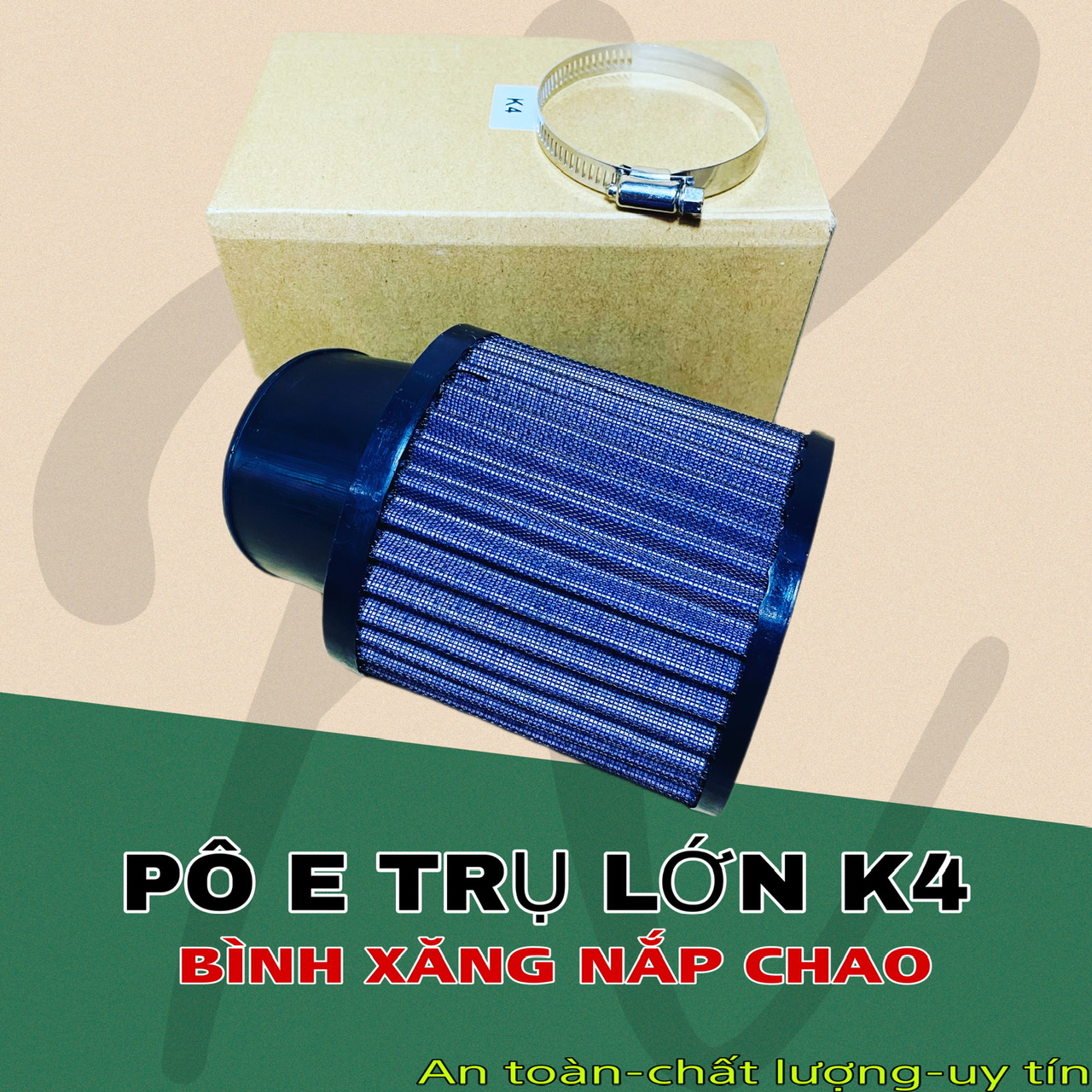 Pô e trụ lớn K4 gắng bình xăng nắp chao