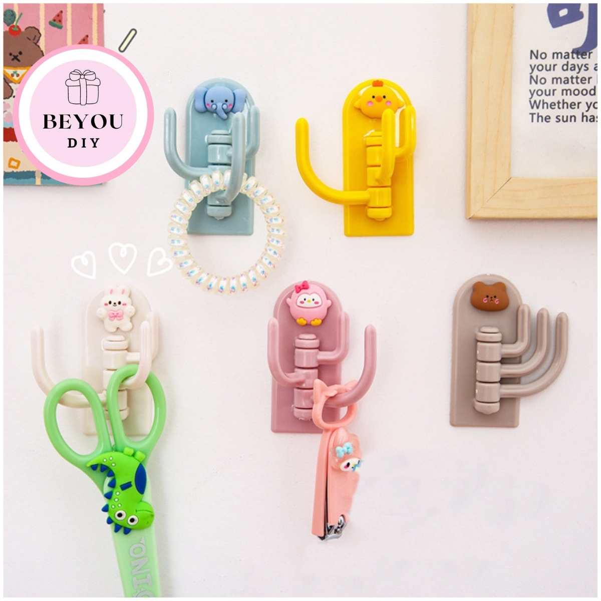 Móc dán tường 3 chấu, móc treo đồ 3 chấu đa năng - beyou