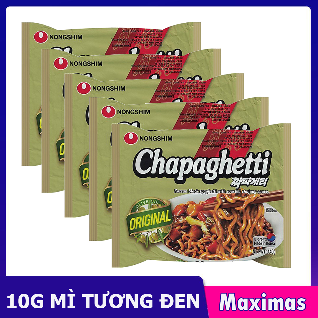 Mì cay Hàn Quốc vị tương đen Chapaghetti Nongshim (140g COMBO 10 gói) MMM13