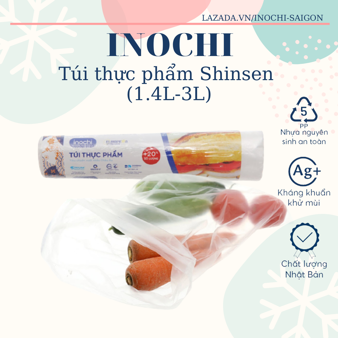 Cuộn 120 túi thực phẩm Inochi Shinsen